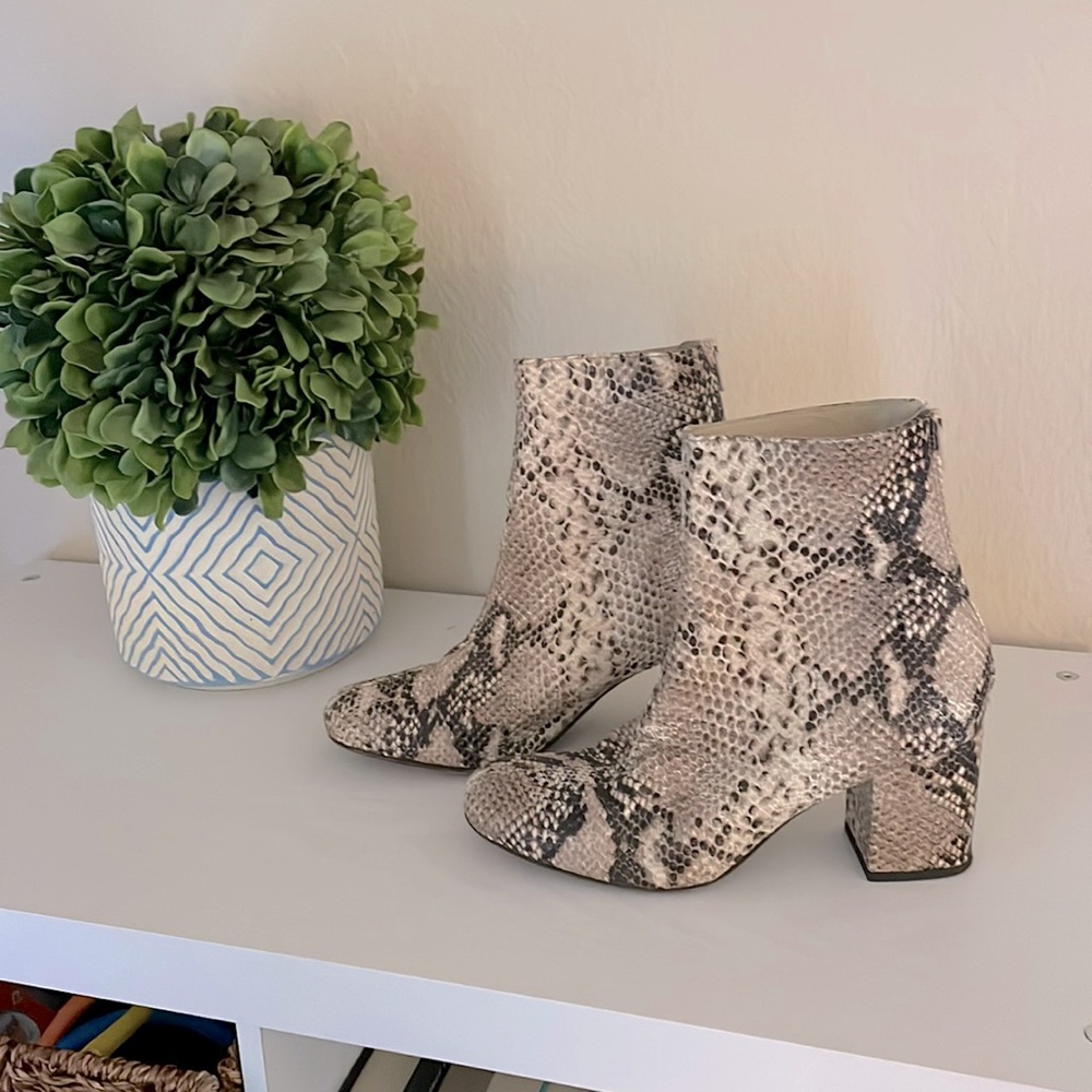 Free People Snake Skin Booties